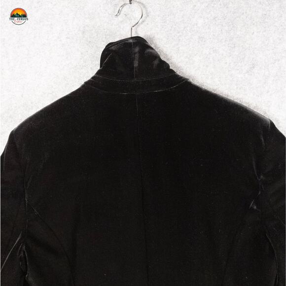 INC International Concepts Velvet Blazer Jacket Black Velour Women's Size XL - Picture 9 of 12